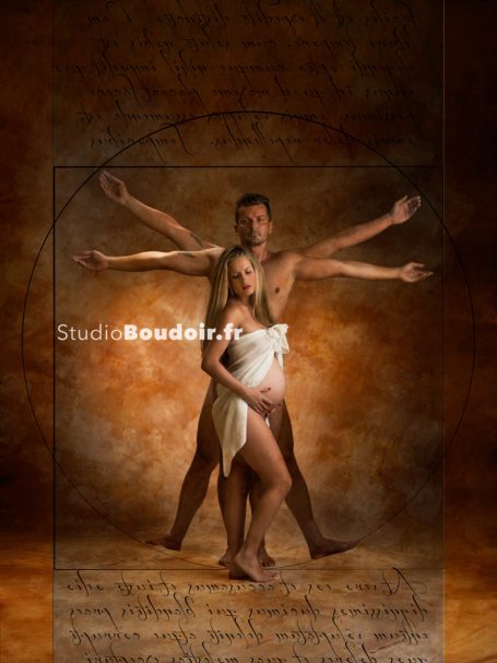 Tableau photo d'après un shooting grossesse au Studio Boudoir à Boissy Saint Léger, 94